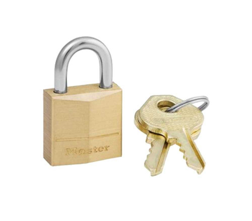 Master Lock Company 120D 3/4 In Wide Solid Brass Body Steel Shackle 3-Pin Cylinder 120D