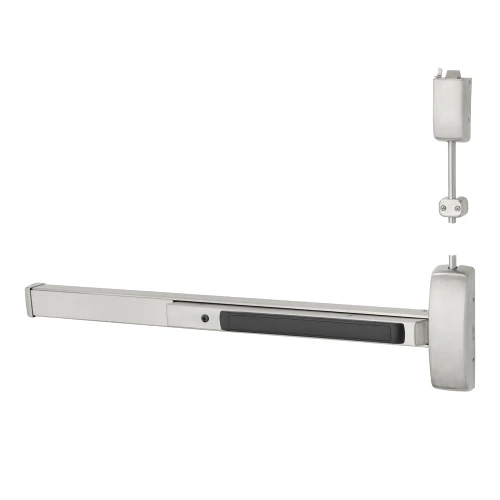 Sargent NB8740J ETJ LHR 32D Grade 1 Surface Vertical Rod Exit Device Wide Stile Pushpad 42 Device 84 Door Height Dummy Function J Freewheeling/Vandal Resistant Lever Less Bottom Rod Hex Key Dogging Satin Stainless Steel Finish Left Hand Reverse NB8740J ETJ LHR 32D