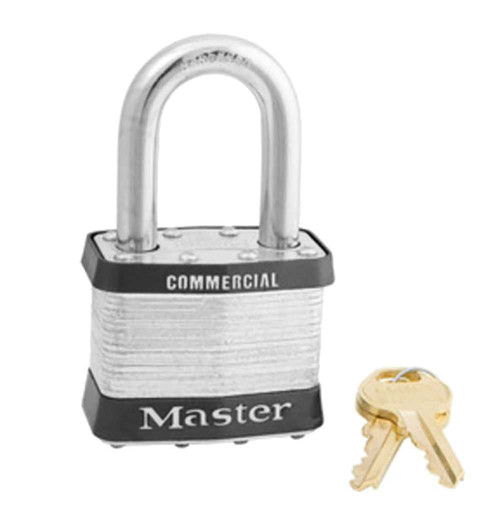 Master Lock Company 25WO 2 In Wide Laminated Steel Body 1 In Tall 3/8 In Diameter Hardened Boron Alloy Shackle Without Cylinder 25WO