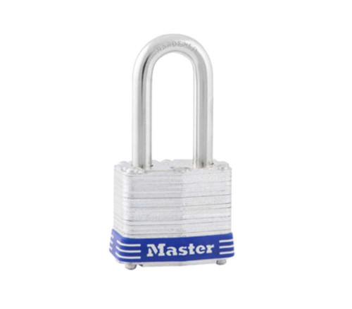 Master Lock Company 3UP 1-9/16 In Wide Laminated Steel Body 3/4 In Tall 9/32 In Diameter Hardened Steel Shackle 4-Pin W1 Cylinder 3UP