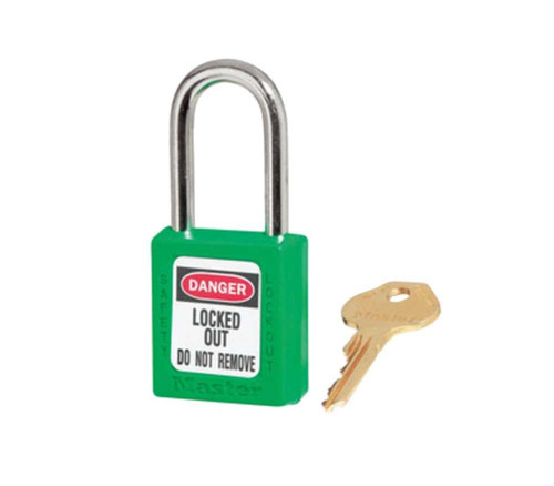 Master Lock Company 410BLU 1-1/2 In Wide 1-3/4 In Tall Thermoplastic Lock Body 1-1/2 In Shackle Clearance Designed for Lockout Tagout Applications 6 Pin Tumbler 410BLU