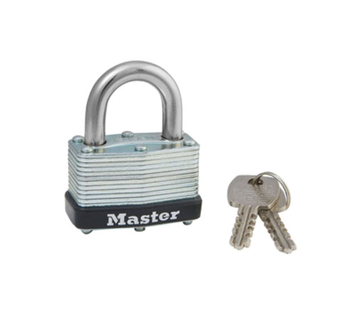 Master Lock Company 500KA 370 1-3/4 In Wide Laminated Steel Body 13/16 In Tall 9/32 In Diameter Steel Shackle Keyed Alike 500KA 370