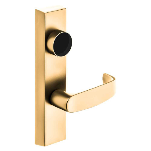 Sargent LC-743 ETL LHRB 9 Grade 1 Exit Device Trim Classroom Function Freewheeling Trim Key Outside Unlocks/Locks Trim For Surface Vertical Rod and Mortise 8700 8900 Series Devices Less Cylinder L Lever LHR Bright Bronze Clear Coated LC-743 ETL LHRB 9