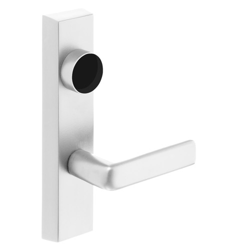 Sargent LC-746-8 ETE LHRB WSP Grade 1 Exit Device Trim Storeroom Function Freewheeling Trim Key Unlocks Trim Trim Retracts Latch Trim Relocks when Key is Removed For Rim 8800 and NB8700 Series Devices Less Cylinder E Lever LHR White Suede Powder Coat