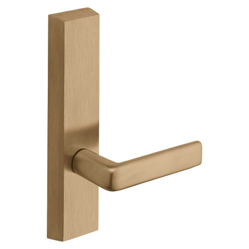 Sargent 740-6 ETE RHRB 10 Grade 1 Exit Device Trim Dummy Freewheeling Trim - No Outside Operation For LP8600 LR8600 and LS8600 Series Devices E Lever RHR Satin Bronze Clear Coated 740-6 ETE RHRB 10