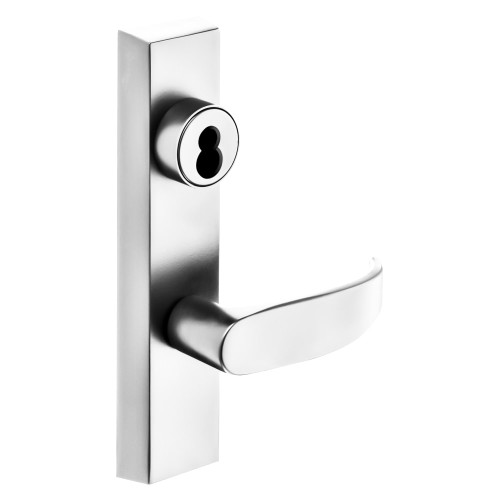 Sargent 60-746-8 ETP LHRB 26 Grade 1 Exit Device Trim Storeroom Function Freewheeling Trim Key Unlocks Trim Trim Retracts Latch Trim Relocks when Key is Removed For Rim 8800 and NB8700 Series Devices Sargent LFIC Less Core P Lever LHR Bright Chrome