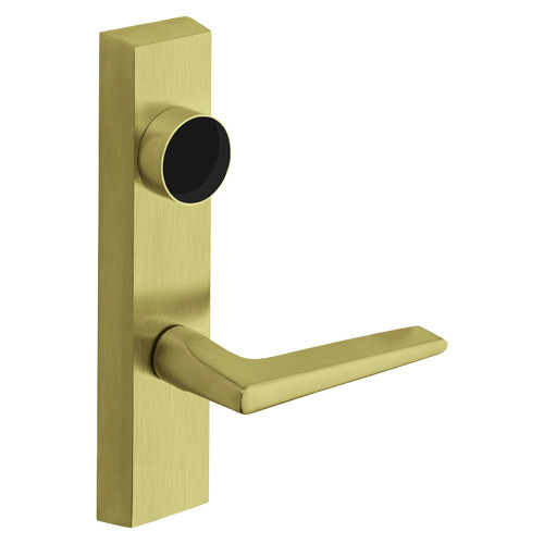 Sargent LC-746-4 ETF RHRB 4 Grade 1 Exit Device Trim Storeroom Function Freewheeling Trim Key Unlocks Trim Trim Retracts Latch Trim Relocks when Key is Removed For Concealed Vertical Rod 8400 8600 Series Devices Less Cylinder F Lever RHR Satin Brass