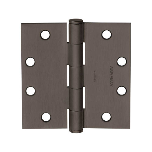 McKinney T2714 4-1/2X4 10B NRP Full Mortise Hinge 5-Knuckle Standard Weight 4-1/2 by 4 Square Corner Non-Removable Pin Dark Oxidized Satin Bronze Oil Rubbed Finish T2714 4-1/2X4 10B NRP
