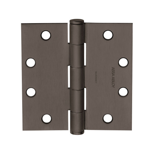 McKinney T2714 4-1/2X4-1/2 10B Full Mortise Hinge 5-Knuckle Standard Weight 4-1/2 by 4-1/2 Square Corner Dark Oxidized Satin Bronze Oil Rubbed Finish