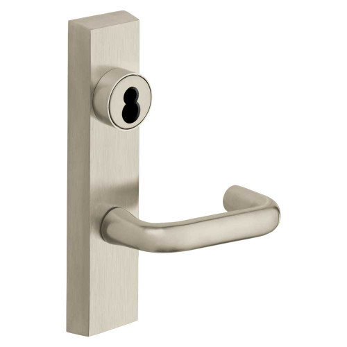 Sargent 60-743 ETJ LHRB 15 Grade 1 Exit Device Trim Classroom Function Freewheeling Trim Key Outside Unlocks/Locks Trim For Surface Vertical Rod and Mortise 8700 8900 Series Devices Sargent LFIC Less Core J Lever LHR Satin Nickel Plated Clear Coated 60-743 ETJ LHRB 15