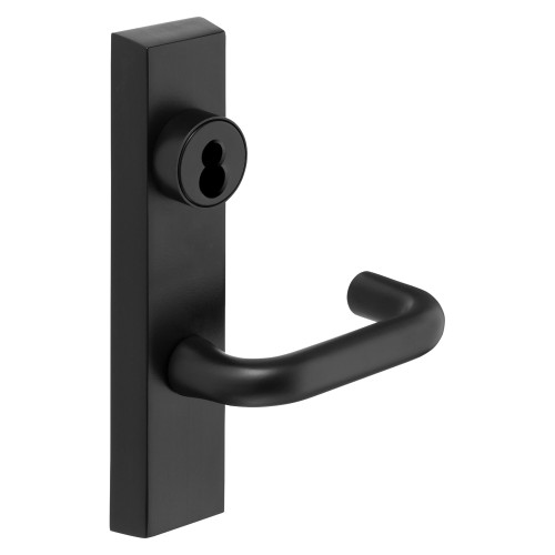 Sargent 60-743-8 ETJ RHRB BSP Grade 1 Exit Device Trim Classroom Function Freewheeling Trim Key Outside Unlocks/Locks Trim For Rim 8800 and NB8700 Series Devices Sargent LFIC Less Core J Lever RHR Black Suede Powder Coat
