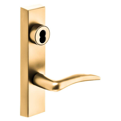 Sargent 70-706-8 ETA RHRB 9 Grade 1 Exit Device Trim Storeroom Function Key Unlocks Trim Trim Retracts Latch/Trim Relocks when Key is Removed For Rim 8800 and NB8700 Series Devices SFIC Prep Less Core A Lever RHR Bright Bronze Clear Coated 70-706-8 ETA RHRB 9
