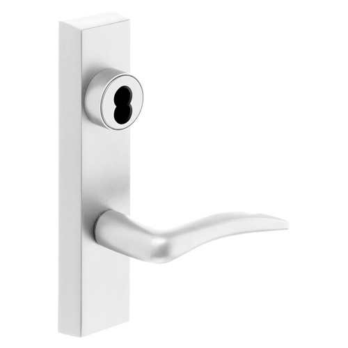 Sargent 70-706-8 ETA LHRB WSP Grade 1 Exit Device Trim Storeroom Function Key Unlocks Trim Trim Retracts Latch/Trim Relocks when Key is Removed For Rim 8800 and NB8700 Series Devices SFIC Prep Less Core A Lever LHR White Suede Powder Coat