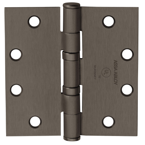 McKinney TA2314 4-1/2X4 10B Full Mortise Hinge 5-Knuckle Standard Weight 4-1/2 by 4 Square Corner Dark Oxidized Satin Bronze Oil Rubbed Finish