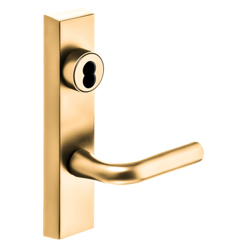 Sargent 70-706-8 ETW RHRB 9 Grade 1 Exit Device Trim Storeroom Function Key Unlocks Trim Trim Retracts Latch/Trim Relocks when Key is Removed For Rim 8800 and NB8700 Series Devices SFIC Prep Less Core W Lever RHR Bright Bronze Clear Coated
