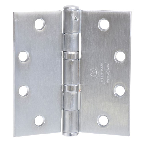McKinney TA2314 4-1/2X4 32D NRP Full Mortise Hinge 5-Knuckle Standard Weight 4-1/2 by 4 Square Corner Non-Removable Pin Satin Stainless Steel Finish