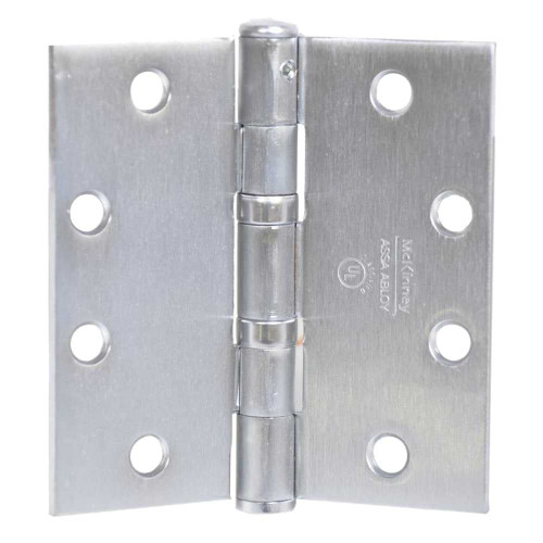 McKinney TA2314 4-1/2X4 32D NRP Full Mortise Hinge 5-Knuckle Standard Weight 4-1/2 by 4 Square Corner Non-Removable Pin Satin Stainless Steel Finish TA2314 4-1/2X4 32D NRP