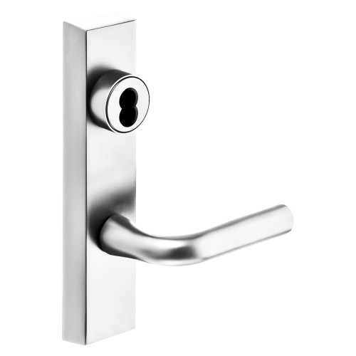 Sargent 70-706 ETW LHRB 26 Grade 1 Exit Device Trim Storeroom Function Key Unlocks Trim Trim Retracts Latch/Trim Relocks when Key is Removed For Surface Vertical Rod and Mortise 8700 8900 Series Devices SFIC Prep Less Core W Lever LHR Bright Chrome