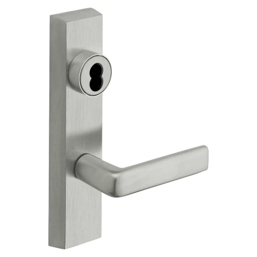Sargent 70-706-4 ETE RHRB 26D Grade 1 Exit Device Trim Storeroom Function Key Unlocks Trim Trim Retracts Latch/Trim Relocks when Key is Removed For Concealed Vertical Rod 8400 8600 Series Devices SFIC Prep Less Core E Lever RHR Satin Chrome 70-706-4 ETE RHRB 26D