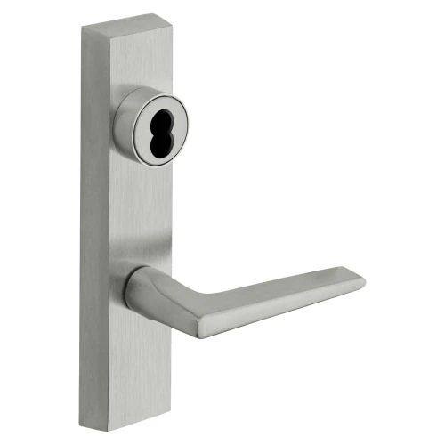 Sargent 70-706-4 ETF RHRB 26D Grade 1 Exit Device Trim Storeroom Function Key Unlocks Trim Trim Retracts Latch/Trim Relocks when Key is Removed For Concealed Vertical Rod 8400 8600 Series Devices SFIC Prep Less Core F Lever RHR Satin Chrome 70-706-4 ETF RHRB 26D