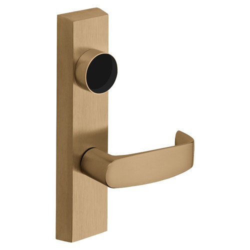 Sargent LC-713 ETL RHRB 10 Grade 1 Exit Device Trim Classroom Function Key Outside Unlocks/Locks Trim For Surface Vertical Rod and Mortise 8700 8900 Series Devices Less Cylinder L Lever RHR Satin Bronze Clear Coated