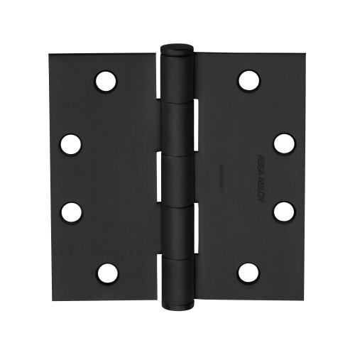 McKinney TA2714 4-1/2X4-1/2 BSP Full Mortise Hinge 5-Knuckle Standard Weight 4-1/2 by 4-1/2 Square Corner Black Suede Powder Coat Finish