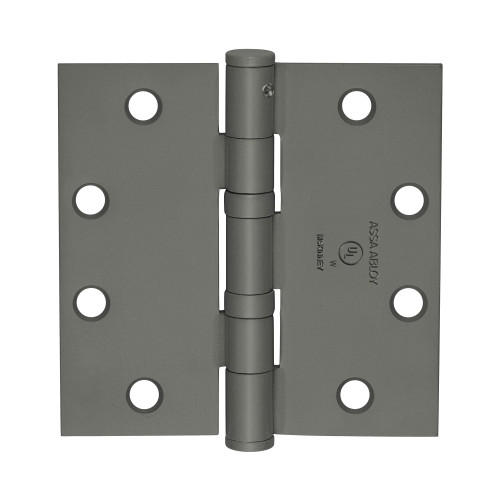 McKinney TA2714 4-1/2X4-1/2 P NRP Full Mortise Hinge 5-Knuckle Standard Weight 4-1/2 by 4-1/2 Square Corner Non-Removable Pin Primed for Painting