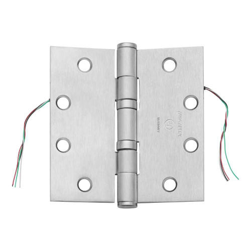 McKinney TB2714 4-1/2X4-1/2 26D CC4 Full Mortise Hinge 5-Knuckle Standard Weight 4-1/2 by 4-1/2 Square Corner Ball Bearing 4-Wire Satin Chrome Finish TB2714 4-1/2X4-1/2 26D CC4