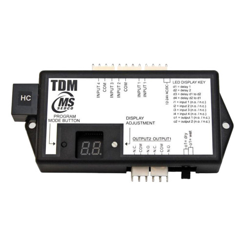 MS Sedco TDM-HC Time Delay Module Provides up to 4 Inputs Can be Converted to Sequential Relay Outputs Each Output Adjustable 0-99 Seconds High Current