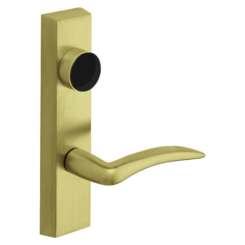 Sargent LC-743-6 ETA LHRB 4 Grade 1 Exit Device Trim Classroom Function Freewheeling Trim Key Outside Unlocks/Locks Trim For LP8600 LR8600 and LS8600 Series Devices Less Cylinder A Lever LHR Satin Brass