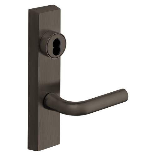 Sargent 70-713-4 ETW LHRB 10BE Grade 1 Exit Device Trim Classroom Function Key Outside Unlocks/Locks Trim For Concealed Vertical Rod 8400 8600 Series Devices SFIC Prep Less Core W Lever LHR Dark Oxidized Bronze