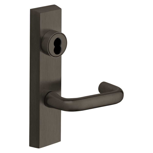 Sargent 70-713-4 ETJ RHRB 10B Grade 1 Exit Device Trim Classroom Function Key Outside Unlocks/Locks Trim For Concealed Vertical Rod 8400 8600 Series Devices SFIC Prep Less Core J Lever RHR Dark Oxidized Satin Bronze Oil Rubbed 70-713-4 ETJ RHRB 10B