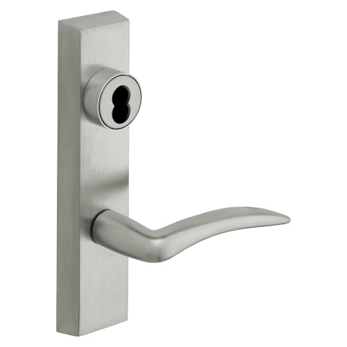 Sargent 70-713-6 ETA LHRB 26D Grade 1 Exit Device Trim Classroom Function Key Outside Unlocks/Locks Trim For LP8600 LR8600 and LS8600 Series Devices SFIC Prep Less Core A Lever LHR Satin Chrome