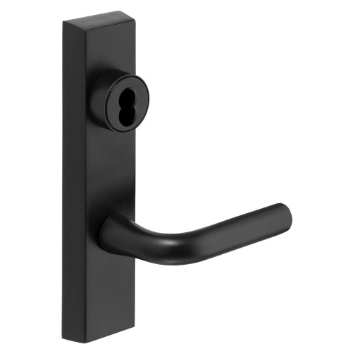 Sargent 70-713-4 ETW LHRB BSP Grade 1 Exit Device Trim Classroom Function Key Outside Unlocks/Locks Trim For Concealed Vertical Rod 8400 8600 Series Devices SFIC Prep Less Core W Lever LHR Black Suede Powder Coat