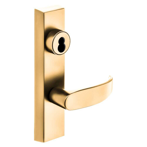 Sargent 60-713 ETP RHRB 9 Grade 1 Exit Device Trim Classroom Function Key Outside Unlocks/Locks Trim For Surface Vertical Rod and Mortise 8700 8900 Series Devices Sargent LFIC Less Core P Lever RHR Bright Bronze Clear Coated 60-713 ETP RHRB 9