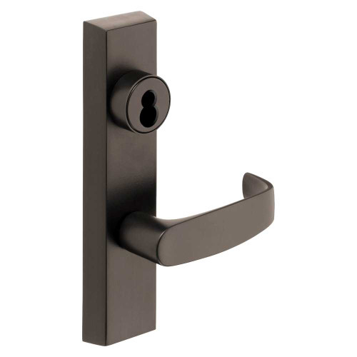 Sargent 60-713 ETL LHRB 10BL Grade 1 Exit Device Trim Classroom Function Key Outside Unlocks/Locks Trim For Surface Vertical Rod and Mortise 8700 8900 Series Devices Sargent LFIC Less Core L Lever LHR Oxidized Satin Bronze Relieved Clear Coated 60-713 ETL LHRB 10BL