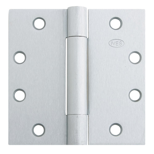 IVES 3PB1 4.5X4.0 652 3-Knuckle Plain Bearing Hinge Standard Weight 4-1/2 x 4 Satin Chrome Finish