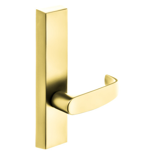 Sargent 740 ETL LHRB 3 Grade 1 Exit Device Trim Dummy Freewheeling Trim - No Outside Operation For Surface Vertical Rod and Mortise 8700 8900 Series Devices L Lever LHR Bright Brass
