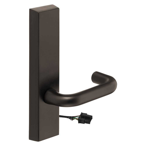 Sargent 774-8 ETJ 12V LHRB 20D Grade 1 Electrified Exit Device Trim Fail Secure Power Off Locks Lever For Rim 8800 and NB8700 Series Devices J Lever 12V LHR Dark Oxidized Statuary Bronze Clear Coated 774-8 ETJ 12V LHRB 20D