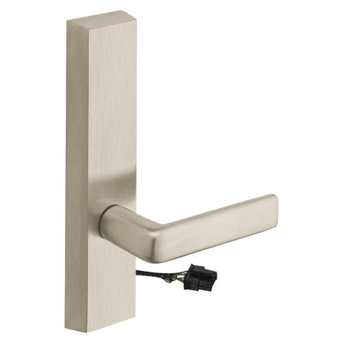 Sargent 774-8 ETE 24V LHRB 15 Grade 1 Electrified Exit Device Trim Fail Secure Power Off Locks Lever For Rim 8800 and NB8700 Series Devices E Lever 24V LHR Satin Nickel Plated Clear Coated 774-8 ETE 24V LHRB 15