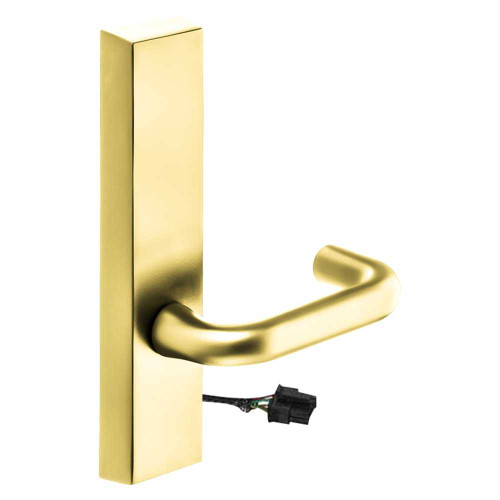 Sargent 774-8 ETJ 24V LHRB 3 Grade 1 Electrified Exit Device Trim Fail Secure Power Off Locks Lever For Rim 8800 and NB8700 Series Devices J Lever 24V LHR Bright Brass 774-8 ETJ 24V LHRB 3