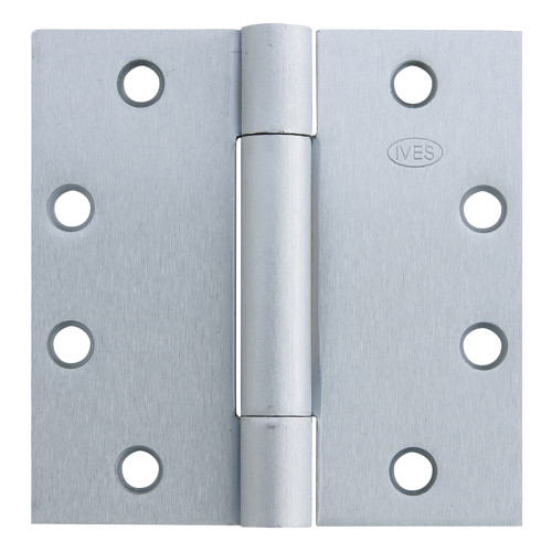 IVES 3CB1 4.5X4.5 630 3-Knuckle Concealed Bearing Hinge Standard Weight 4-1/2 x 4-1/2 Satin Stainless Steel Finish