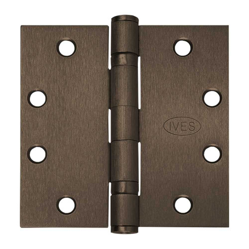 IVES 5BB1 4.5X4.5 613 5-Knuckle Ball Bearing Hinge Standard Weight 4-1/2 x 4-1/2 Oil Rubbed Bronze Finish 5BB1 4.5X4.5 613