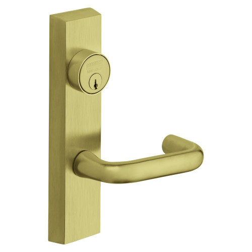 Sargent 744 ETJ LHRB 4 Grade 1 Exit Device Trim Freewheeling Trim Key Retracts Latch For Surface Vertical Rod and Mortise 8700 8900 Series Devices Rim Cylinder for Rim Devices 1-3/4 In Mortise Cylinder for Mortise Devices J Lever LHR Satin Brass