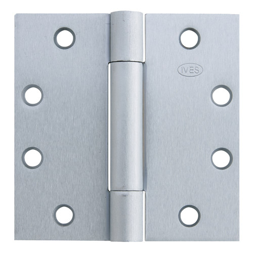 IVES 3CB1 5.0X4.5 652 3-Knuckle Concealed Bearing Hinge Standard Weight 5 x 4-1/2 Satin Chrome Finish