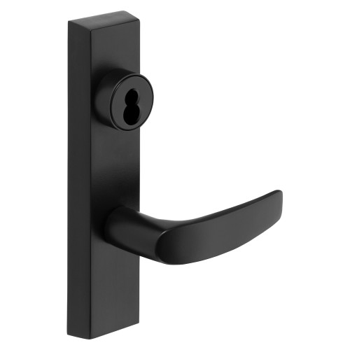 Sargent 60-706-8 ETB RHRB BSP Grade 1 Exit Device Trim Storeroom Function Key Unlocks Trim Trim Retracts Latch/Trim Relocks when Key is Removed For Rim 8800 and NB8700 Series Devices Sargent LFIC Less Core B Lever RHR Black Suede Powder Coat
