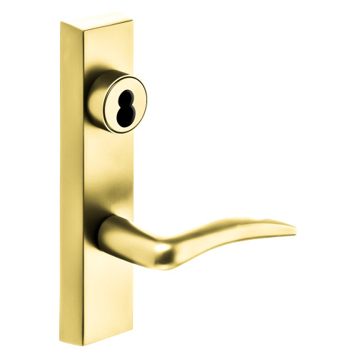 Sargent 60-706-8 ETA LHRB 3 Grade 1 Exit Device Trim Storeroom Function Key Unlocks Trim Trim Retracts Latch/Trim Relocks when Key is Removed For Rim 8800 and NB8700 Series Devices Sargent LFIC Less Core A Lever LHR Bright Brass