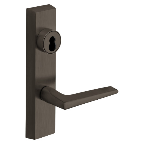 Sargent 60-706-8 ETF RHRB 10BE Grade 1 Exit Device Trim Storeroom Function Key Unlocks Trim Trim Retracts Latch/Trim Relocks when Key is Removed For Rim 8800 and NB8700 Series Devices Sargent LFIC Less Core F Lever RHR Dark Oxidized Bronze