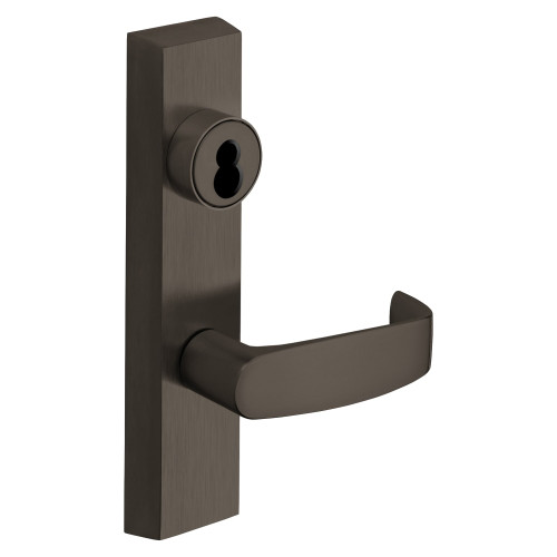 Sargent 60-706-8 ETL RHRB 10BE Grade 1 Exit Device Trim Storeroom Function Key Unlocks Trim Trim Retracts Latch/Trim Relocks when Key is Removed For Rim 8800 and NB8700 Series Devices Sargent LFIC Less Core L Lever RHR Dark Oxidized Bronze