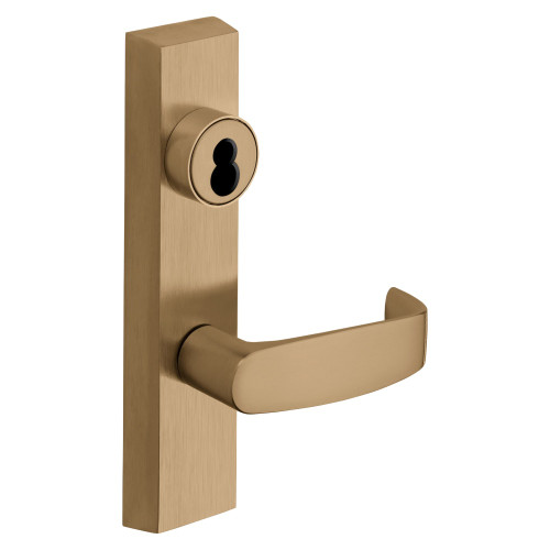 Sargent 60-706-8 ETL LHRB 10 Grade 1 Exit Device Trim Storeroom Function Key Unlocks Trim Trim Retracts Latch/Trim Relocks when Key is Removed For Rim 8800 and NB8700 Series Devices Sargent LFIC Less Core L Lever LHR Satin Bronze Clear Coated